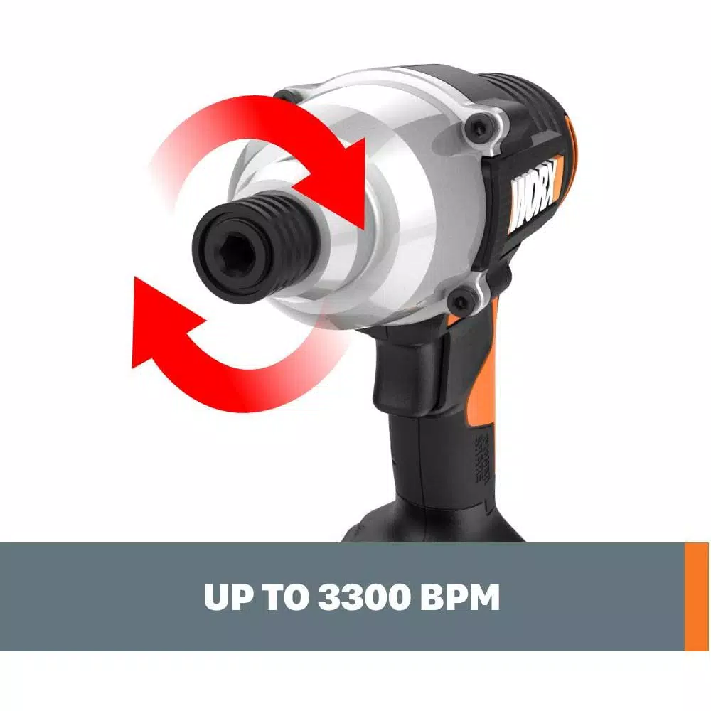 Worx Power Share 20V Cordless 1/4 in. Hex Impact Driver, Variable Speed (Tool Only)