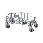 Suncast Commercial Slim Stainless Steel Trash Can Dolly thumbnail 1