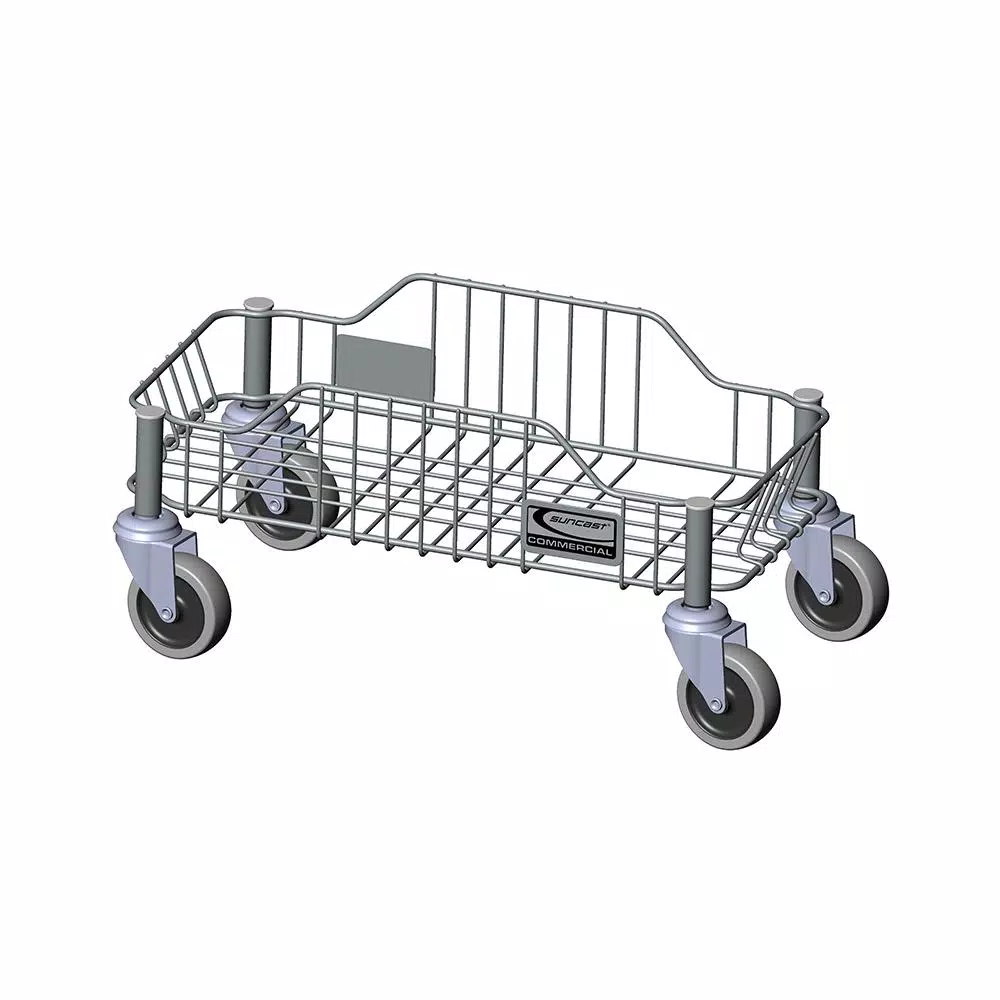 Suncast Commercial Slim Stainless Steel Trash Can Dolly
