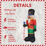 Fraser Hill Farm 10 ft. Nutcracker Christmas Inflatable with White Lights thumbnail 4