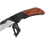 Husky Wood Handle Folding Lock-Back Utility Knife thumbnail 3
