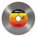 Forney 4-1/2 in. Continuous Rim Diamond Tile-Cutting Blade for Ceramic, Granite, and Marble thumbnail 1