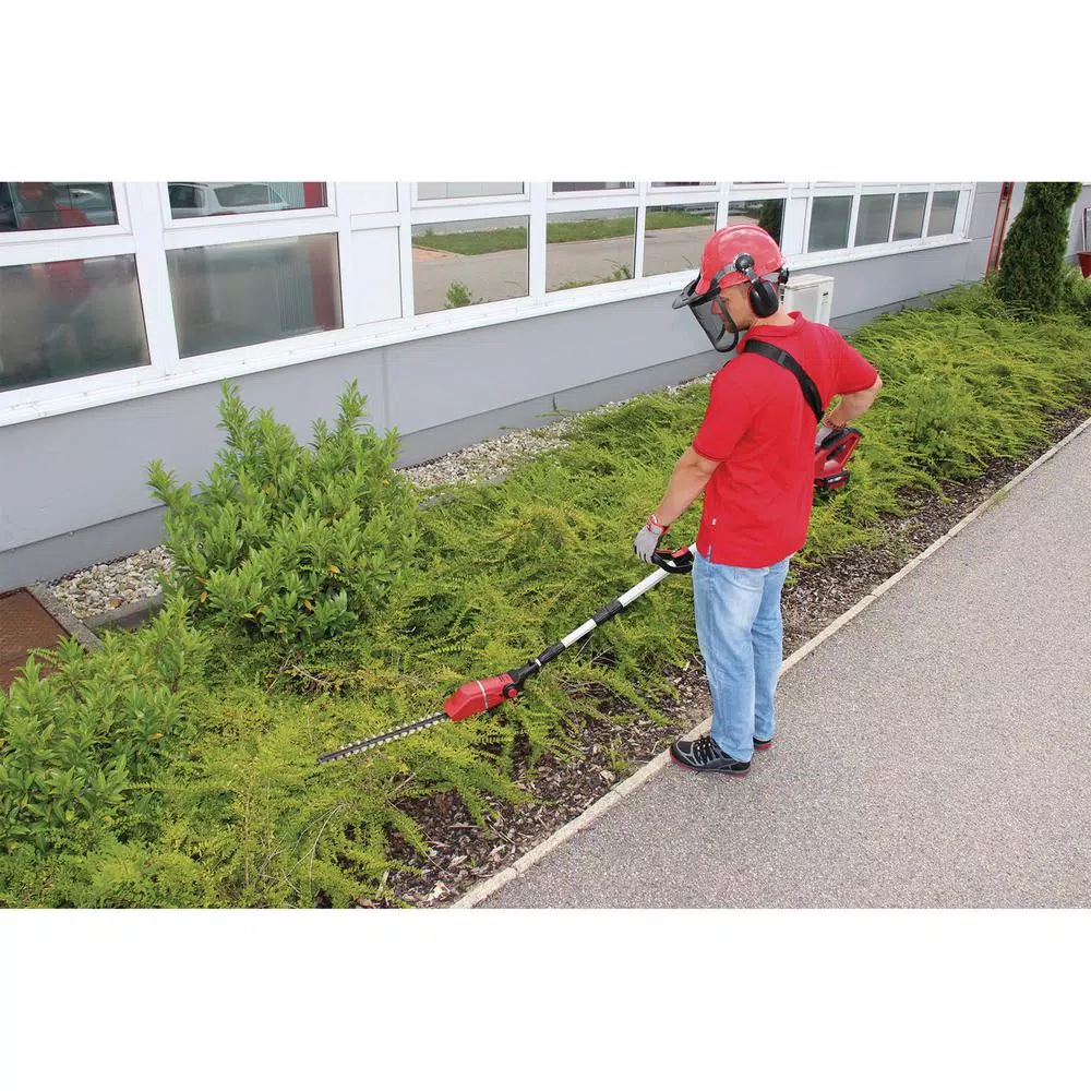 Einhell PXC 18V Cordless Telescoping Garden Multi-Tool with 8 in. Pole Saw and 18 in. Hedge Trimmer