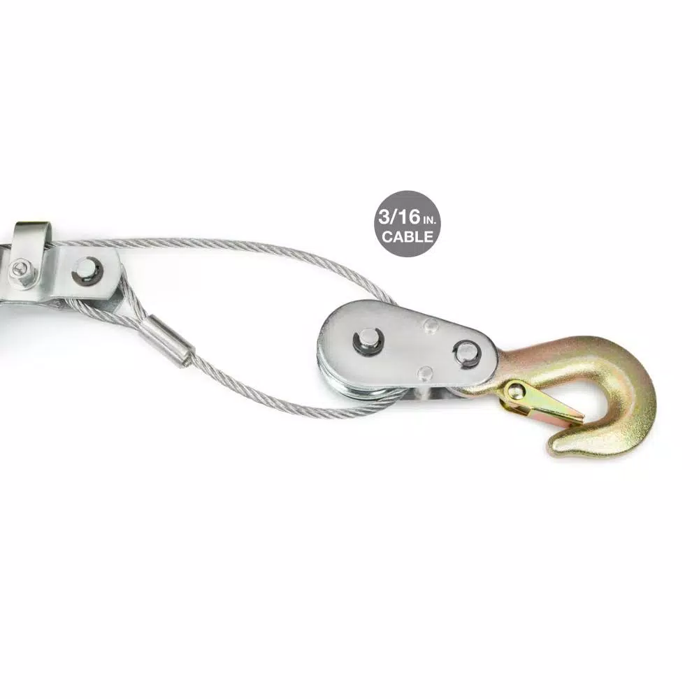 TEKTON 2 Ton Power Puller with 3/16 in. Aircraft-Grade Steel Cable