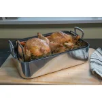 RSVP International 8 Qt. Cast Aluminum Roasting Pan with Non-Stick Rack thumbnail 5