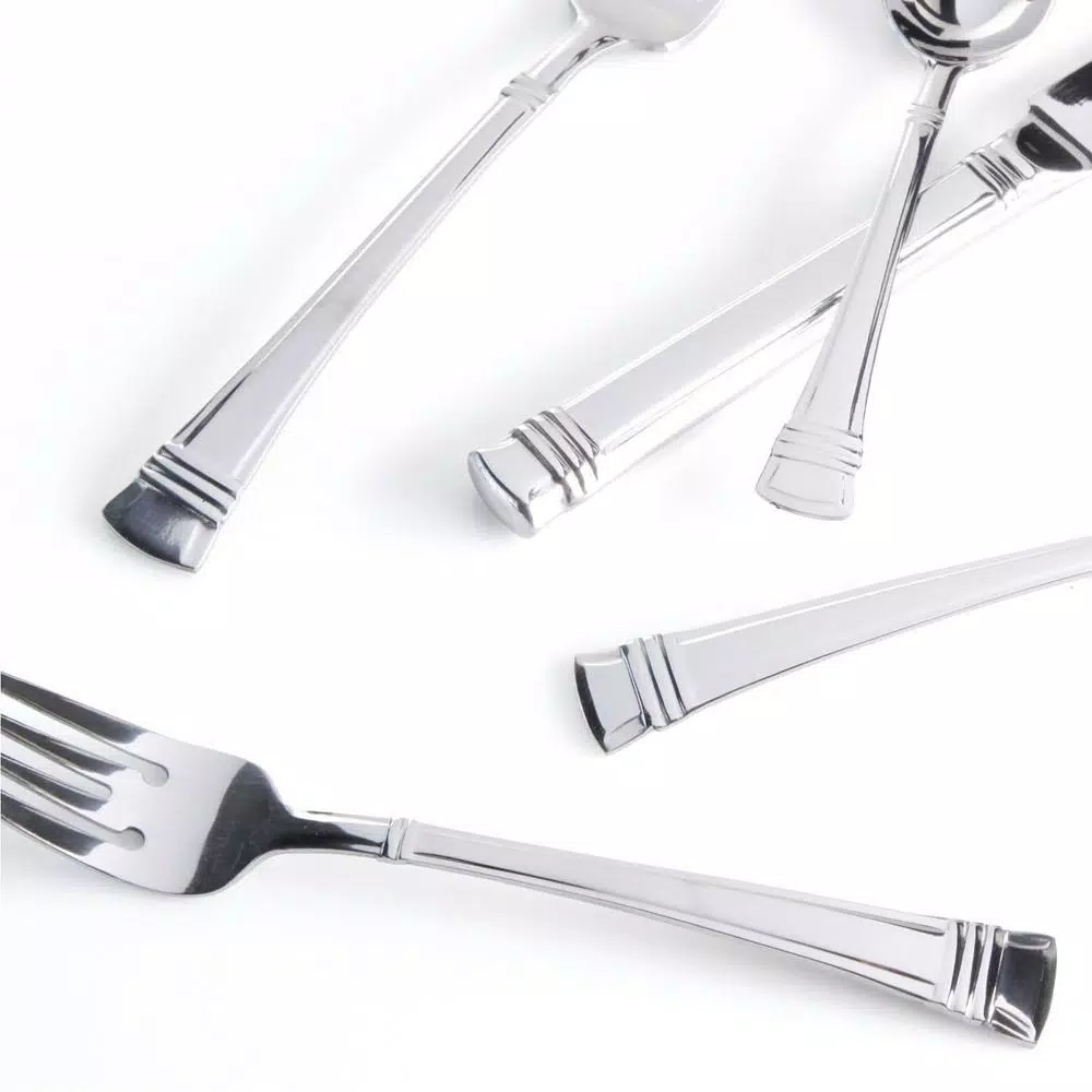Gibson Cordell 20-Piece Stainless Steel Flatware Set, Service for 4, Mirror Polished