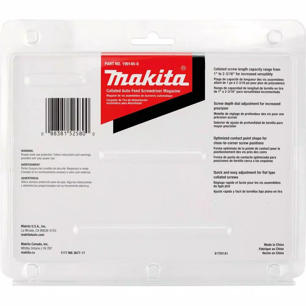 Makita Collated Autofeed Screwdriver Magazine (199145-0) for Cordless and Corded Screwdrivers