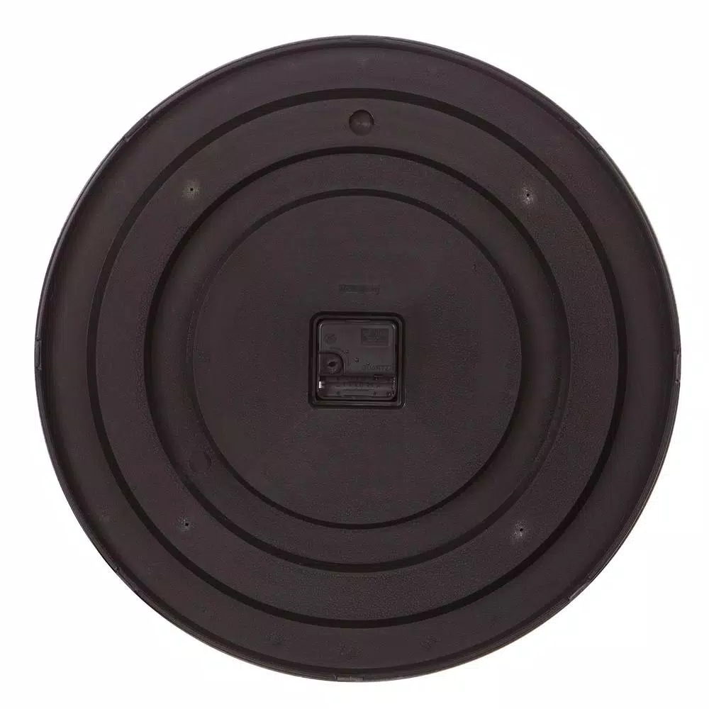 Pinnacle Silver and Black 18-Inch Round Wall Clock with Silent Mechanism