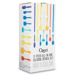Ozeri 11-Piece All-In-One Silicone Kitchen Utensil Set with Utensil Holder, Multicolor thumbnail 3