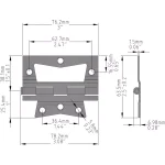 Everbilt 1.25 in. x 3 in. White Non-Mortise Door Hinges, 2-Pack thumbnail 3