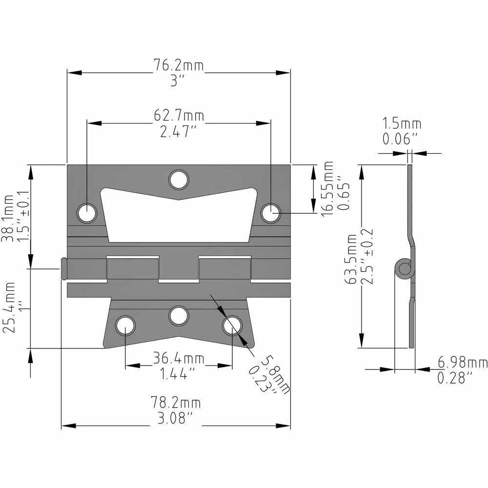 Everbilt 1.25 in. x 3 in. White Non-Mortise Door Hinges, 2-Pack