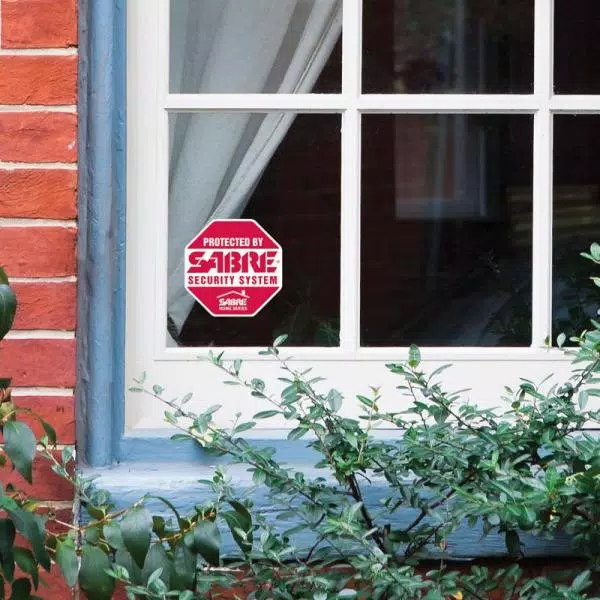 SABRE Home Security Yard Sign and Window Decal Set - Red Deterrent Signage