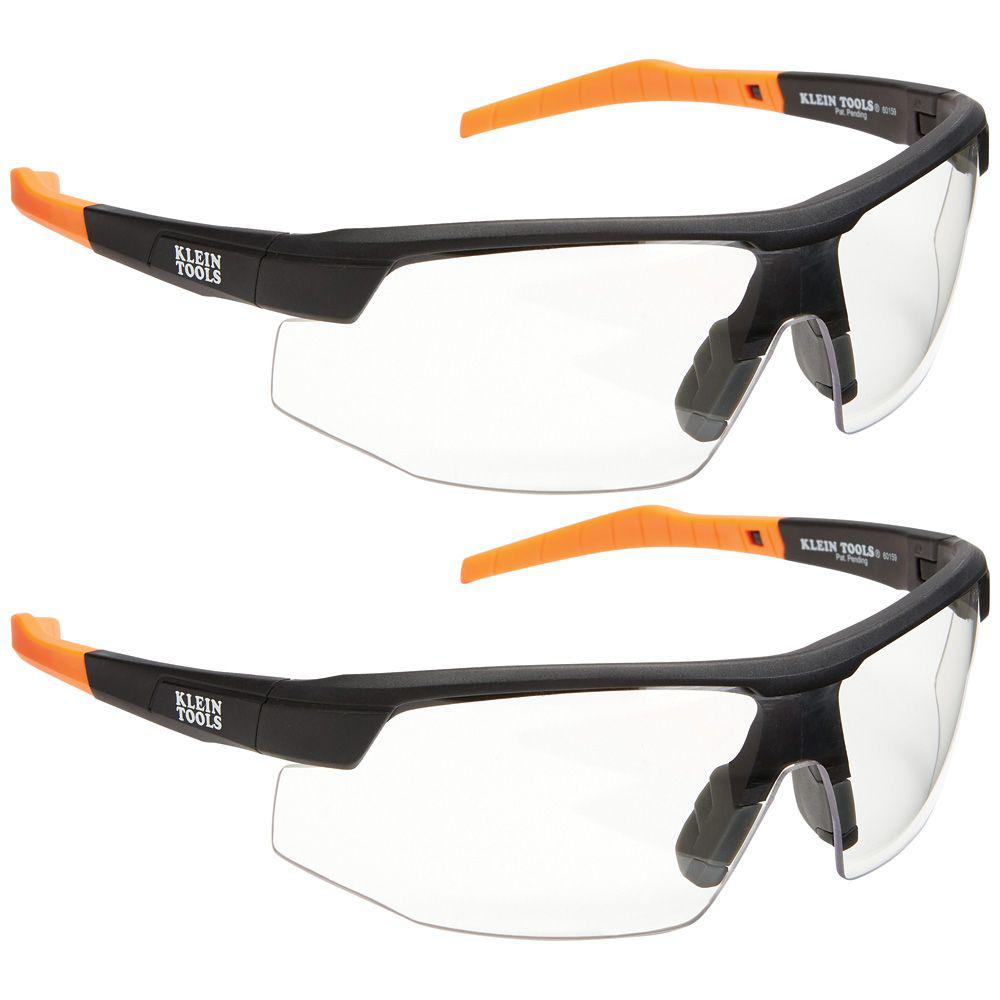 Klein Tools Safety Glasses, Clear Polycarbonate Lens, Anti-Fog & Scratch Resistant, 2-Pack