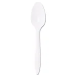 DART Mediumweight White Polypropylene Teaspoons, 1000 Count Case thumbnail 1