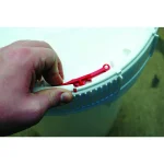 Vestil 6.5 Gallon White HDPE Screw-Top Pail with Lid - UN Certified thumbnail 4