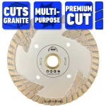 GRIP TIGHT TOOLS 5 in. Premium Deep Turbo Cut Diamond Blade for Granite, Marble, Concrete & Masonry (3-Pack) thumbnail 2