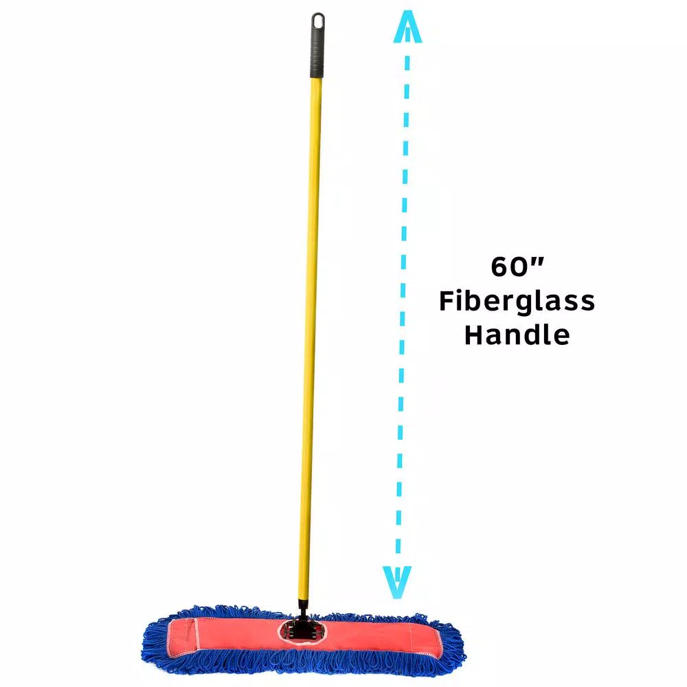 Alpine Industries 60 in. Fiberglass Dust Mop Handle, 2-Pack