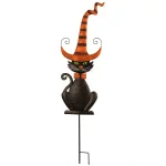 National Tree Company 46 in. Black Halloween Cat Ground Stake Yard Decoration thumbnail 1
