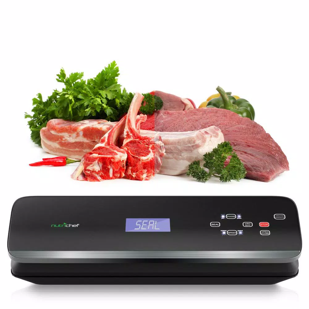 NutriChef Electric Food Vacuum Sealer with Digital Button Controls and Dual Sealing Modes