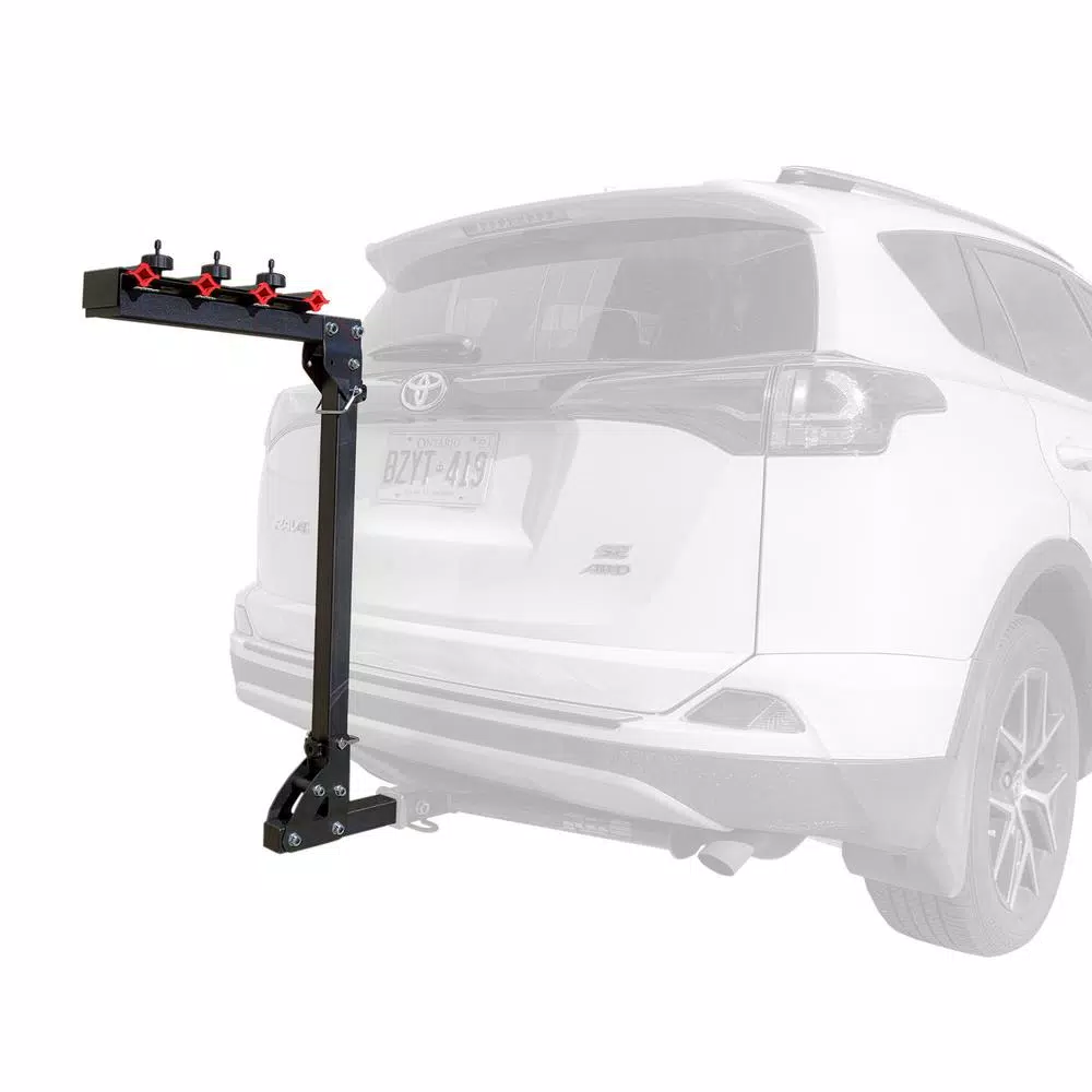 Detail K2 4-Bike Hitch Mounted Bike Rack, 300 lbs Capacity, 2 in. Receiver, Black