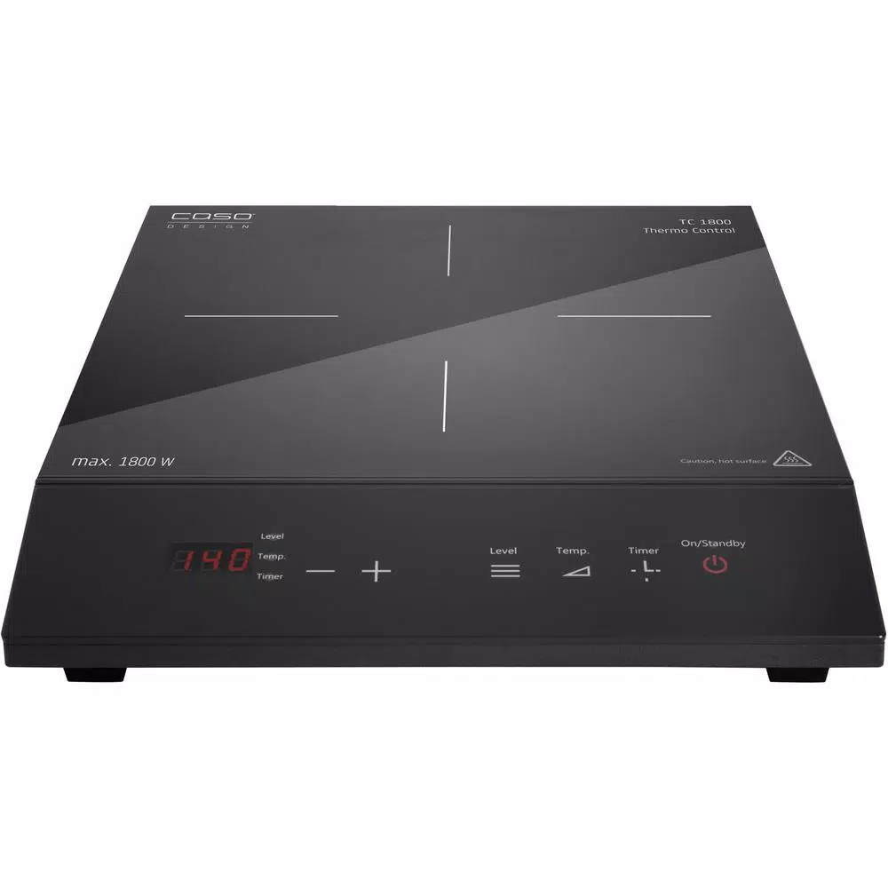 CASO Design TC 1800 Single Induction Burner 1800W Black Hot Plate with SmartControl