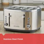 BLACK+DECKER 4-Slice Stainless Steel Extra-Wide Slot Toaster with Crumb Tray thumbnail 5