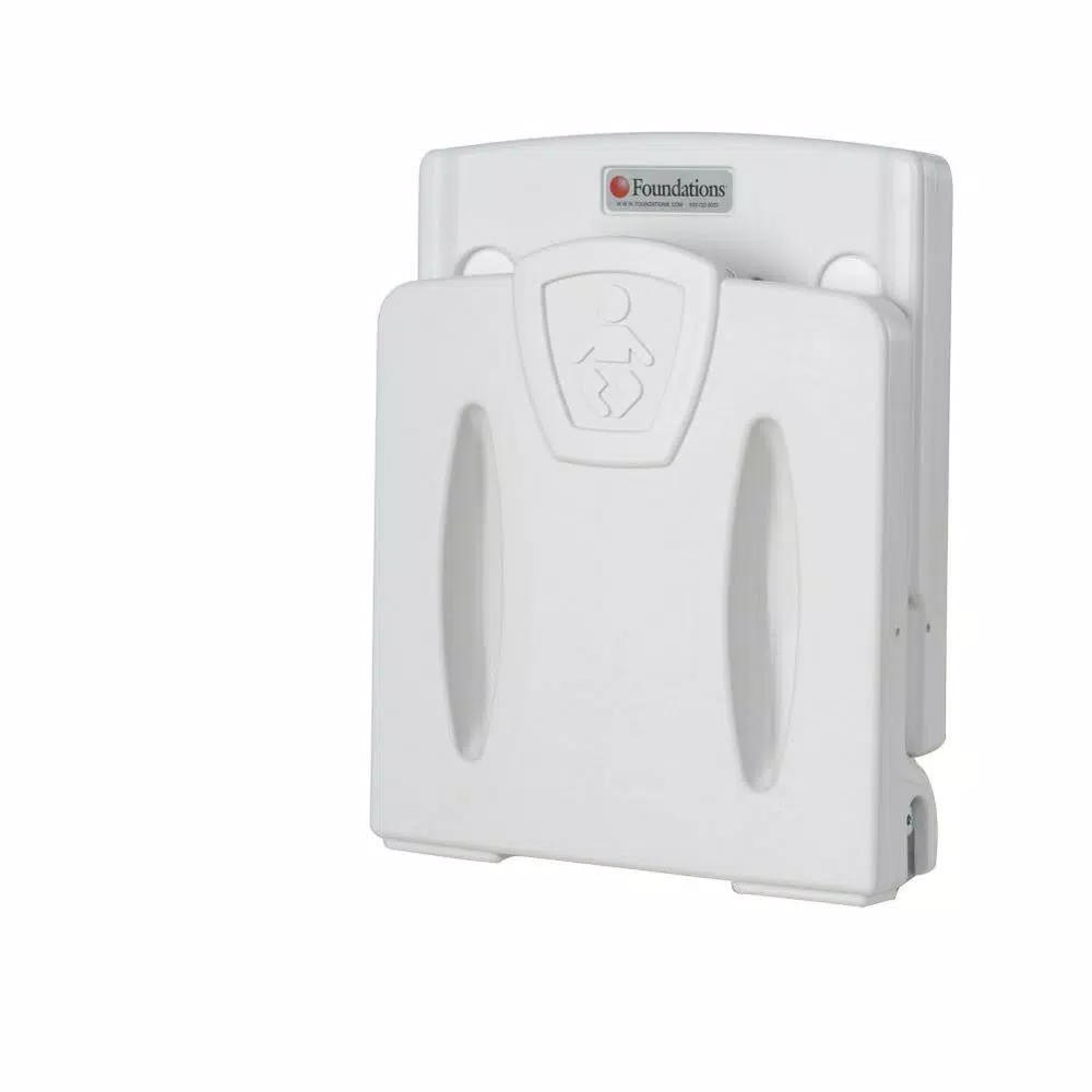 Foundations Baby/Toddler Wall Seat, Bacteria Resistant High-Density Polyethylene, Light Gray