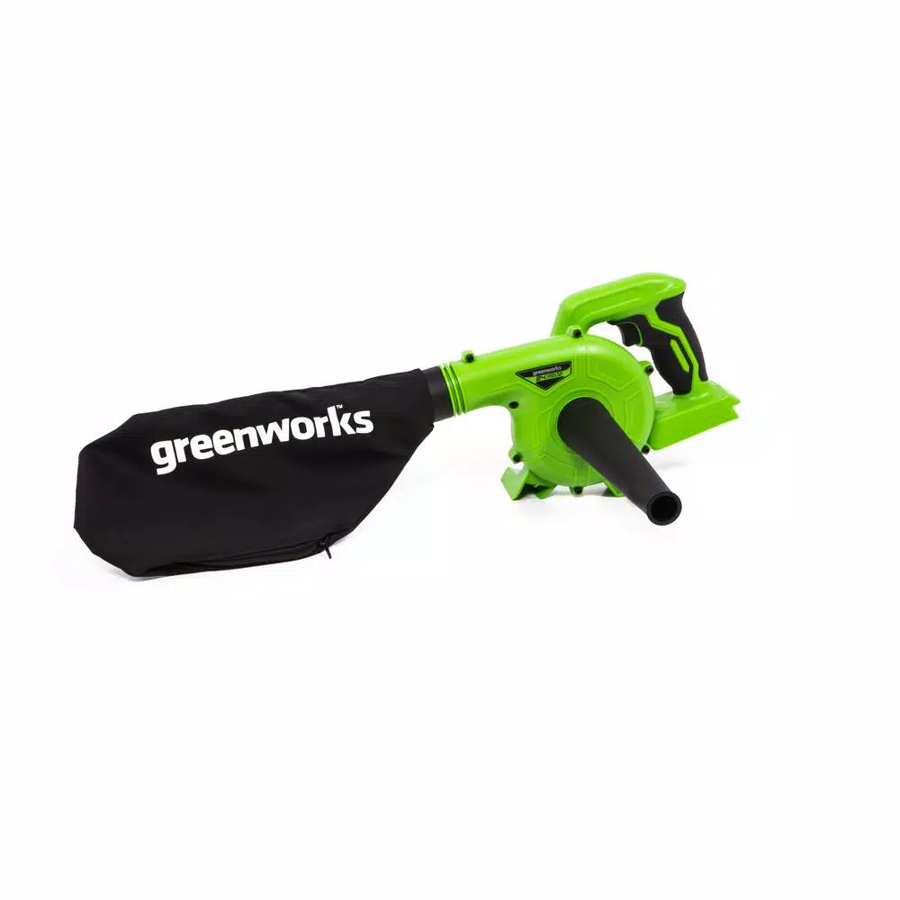 Greenworks 24V Cordless Handheld Blower and Vacuum, 90 MPH, 180 CFM, Tool Only
