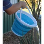 Southern Homewares 2.65 Gal. Blue Collapsible Silicone Bucket, Heavy-Duty Foldable Storage Pail thumbnail 5