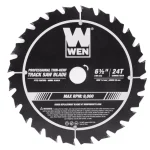 WEN 6.5 in. 24-Tooth Carbide-Tipped Thin-Kerf Track Saw Blade with PTFE Coating thumbnail 1
