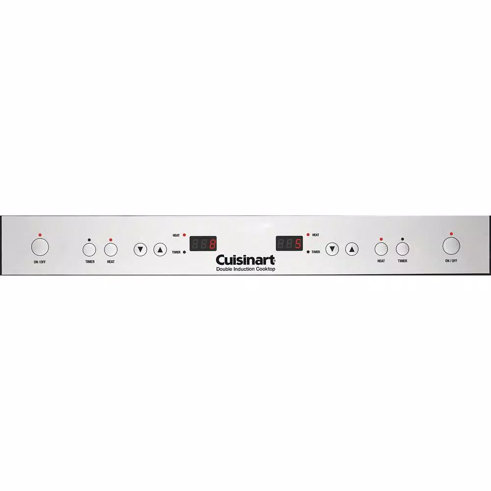 Cuisinart 2-Burner 12 in. Black Induction Cooktop Hot Plate, 1800W Portable Dual Induction Burner