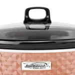 Brentwood Appliances 7 Qt. Copper Slow Cooker with Removable Ceramic Pot and Tempered Glass Lid thumbnail 4
