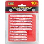MIBRO 10-Piece Bi-Metal Jigsaw Blade Set for Wood and Metal Cutting, Universal U-Shank thumbnail 2