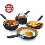 Gotham Steel 5-Piece Ti-Ceramic Coating Mini Stackable Nonstick Cookware Set thumbnail 1