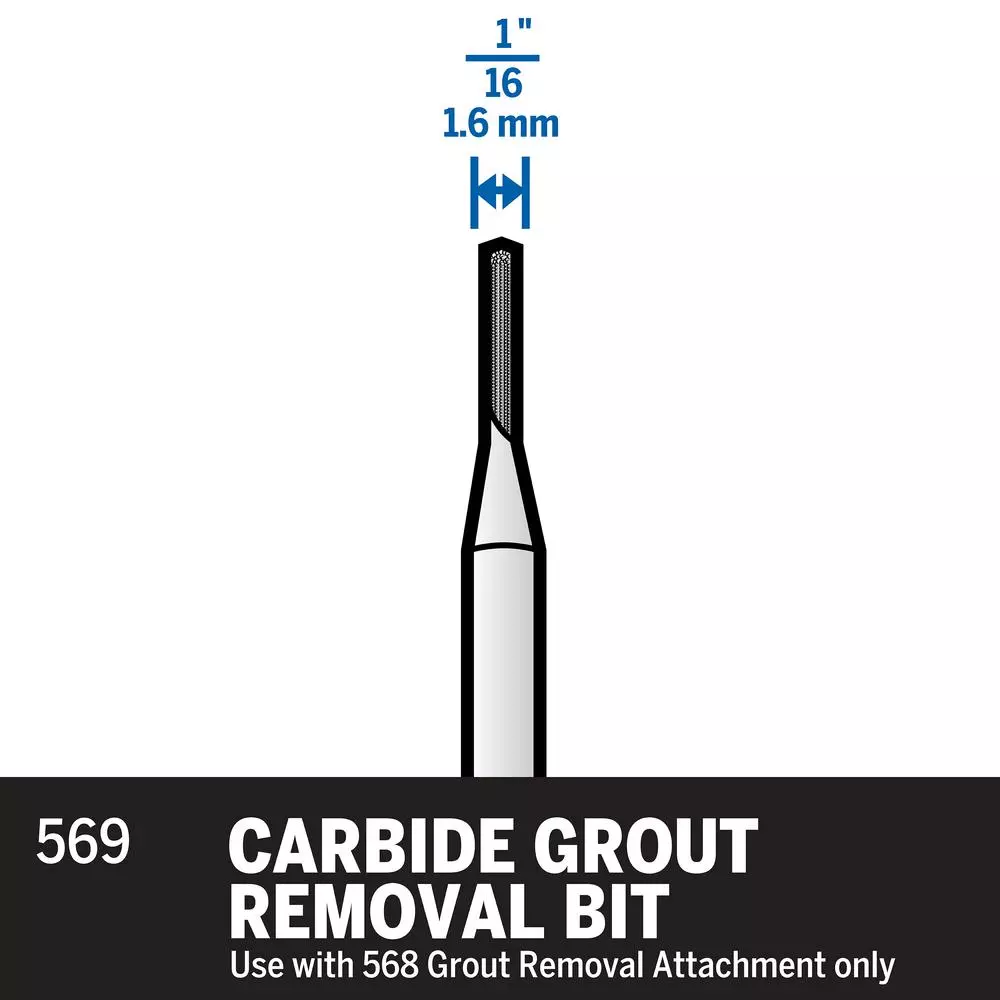 Dremel 1/16 in. Carbide Grout Removal Rotary Tool Bit with 1/8 in. Shank