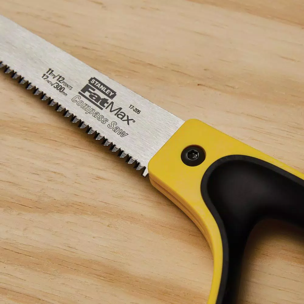 Stanley 12 in. Compass Saw with Triple-Ground Teeth and Bi-Material Handle