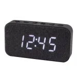 Jensen JCR-229 Digital FM Clock Radio with Dual Alarms and USB Charging Port, Black thumbnail 1
