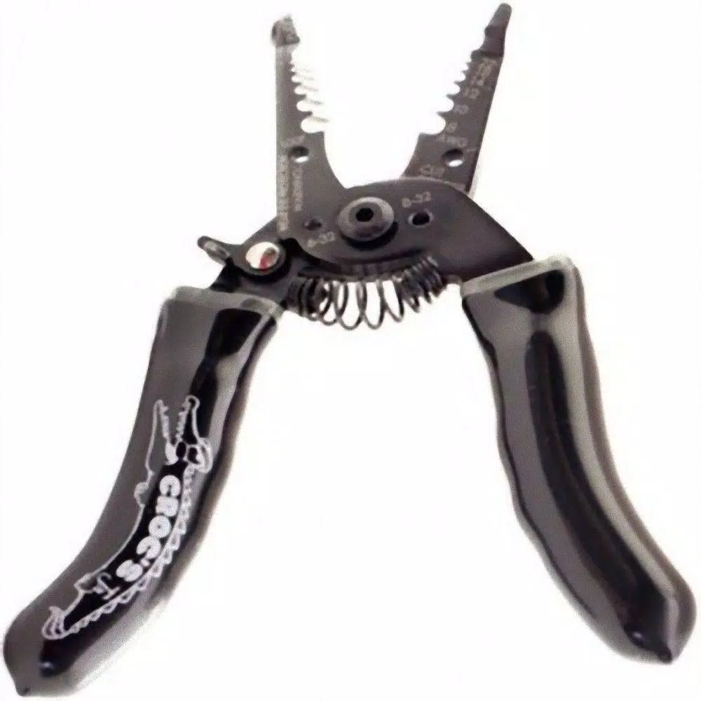 Rack-A-Tiers Croc's Needle Nose Wire Stripper and Cutter with Glow-in-the-Dark Ergonomic Handles