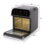 GoWISE USA Gowise 12.7 Qt. Air Fryer Oven with Rotisserie, 15 Presets, and 10 Accessories thumbnail 7