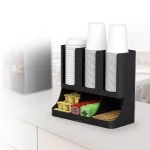 Mind Reader Black Coffee Condiment Organizer with K-Cup Storage, Compact Coffee Station for Home or Office thumbnail 4