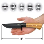 Camillus 9.75 in. Fixed Blade Knife with Carbonitride Titanium AUS-8 Steel and Bamboo Handle thumbnail 4