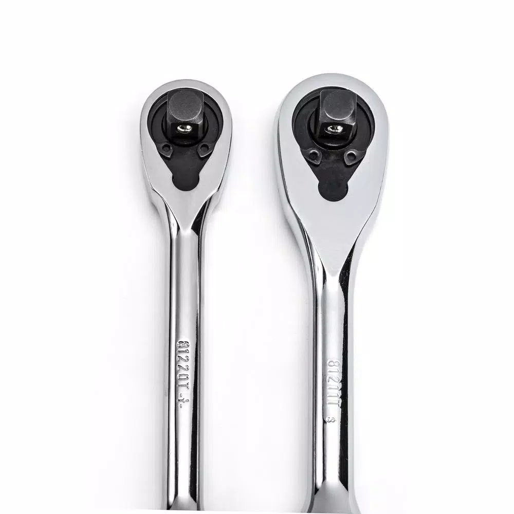 GEARWRENCH 3/8 in. Drive 90-Tooth Compact Head Teardrop Ratchet Set, 2-Piece