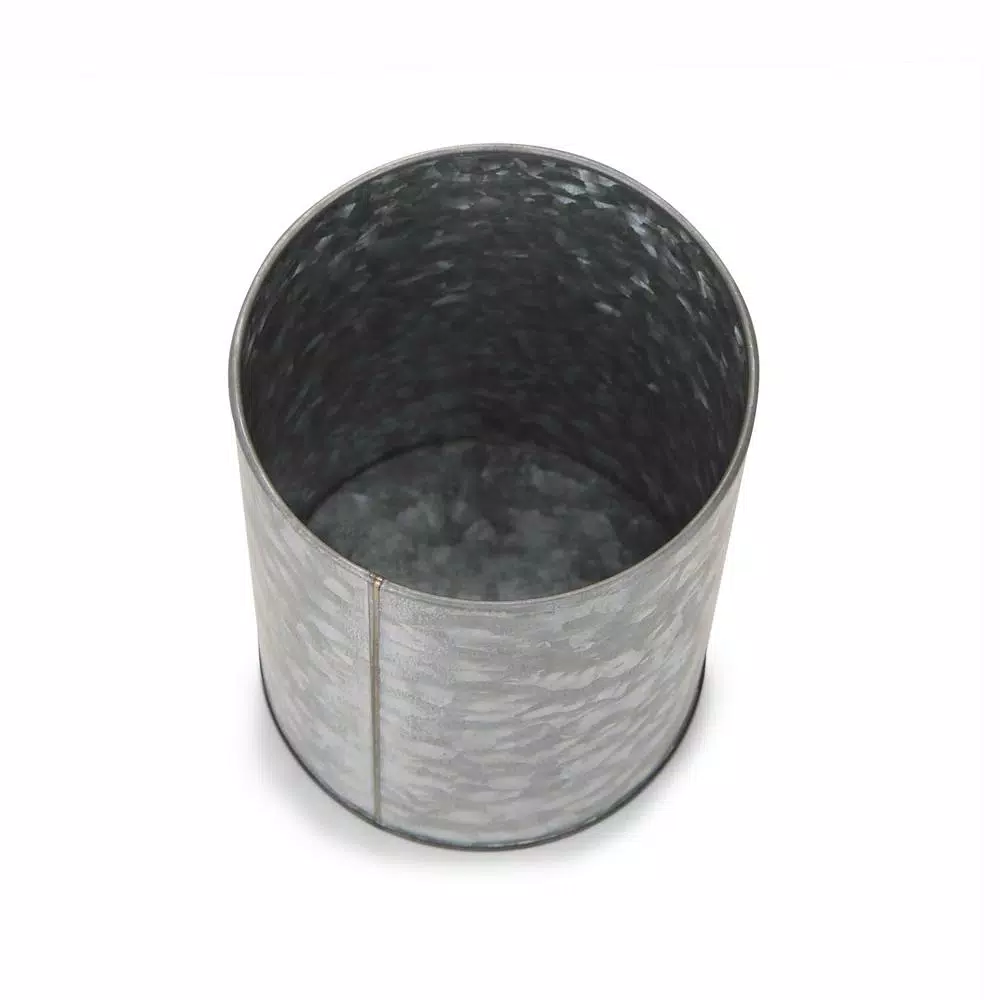 Mind Reader Silver Galvanized Steel Utensil Holder and Kitchen Condiment Organizer Set