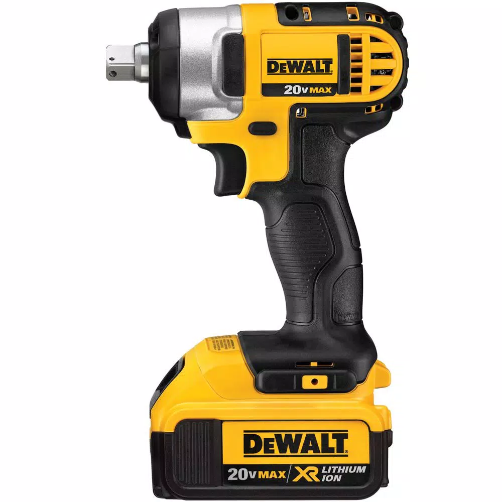 DEWALT 20V MAX Cordless 1/2 in. Impact Wrench Kit with (3) Batteries & Charger