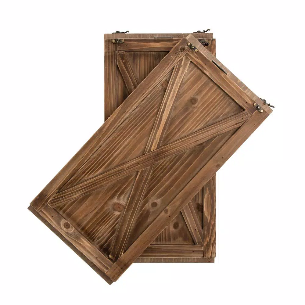 Glitzhome 22.09 in. Natural Wooden Tree Collar - Rustic Farmhouse Christmas Tree Box