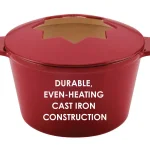 Rachael Ray 1.5-Quart Cast Iron Fondue Pot Set with Red Shimmer Enamel Finish thumbnail 3
