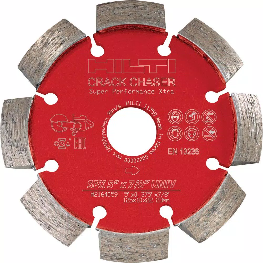 Hilti 5 in. SPX Diamond Crack Chaser Blade for Concrete Repair