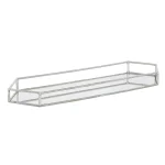 Kate and Laurel Felicia Silver Decorative Mirrored Metal Accent Tray thumbnail 4