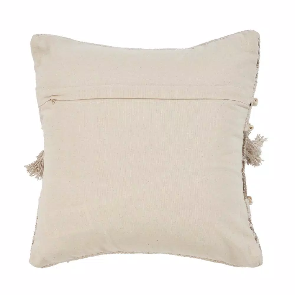 LR Resources Farmhouse Beige and Natural Geometric Chevron Throw Pillow, 20 x 20 in.