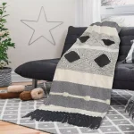 LR Home Symmetry Gray Geometric Cotton Throw Blanket - 50 x 60 in thumbnail 4